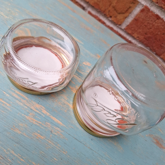 2 Ball Mason Jars Widemouth Glass Unique Size 250ml 500ML Jar w Lid Flat Short - Picture 10 of 16